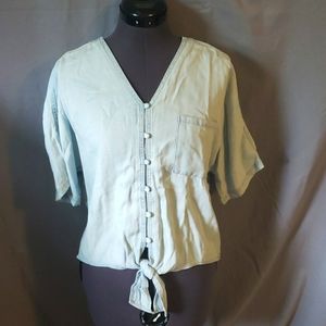 NWT Francesca's Front Tie Shirt